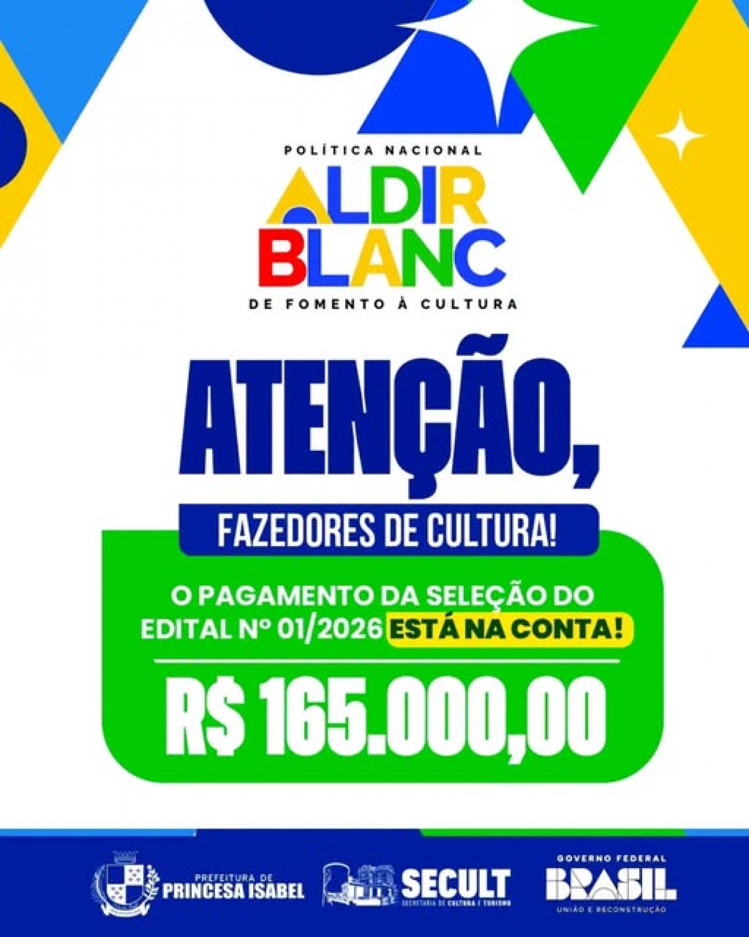 Os recursos da Política Nacional Aldir Blanc de Fomento à Cultura (PNAB)
